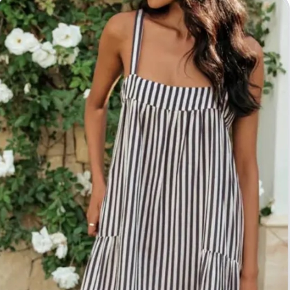 Jenni Kayne Navy Stripe Summer Dress M